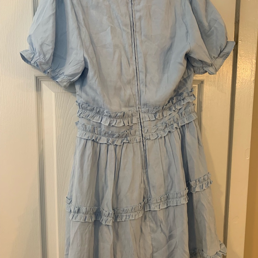 Francesca’s Blue Ruffle Dress - Picture 4 of 4